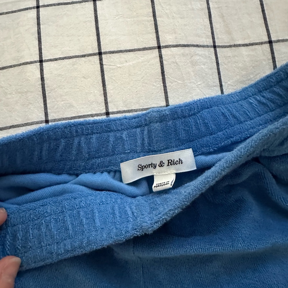 Sporty and Rich velour shorts size medium